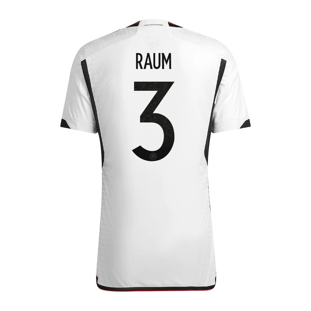 David Raum 3 Germany National Team FIFA World Cup Qatar 2022 Patch – Home Men Soccer Jersey