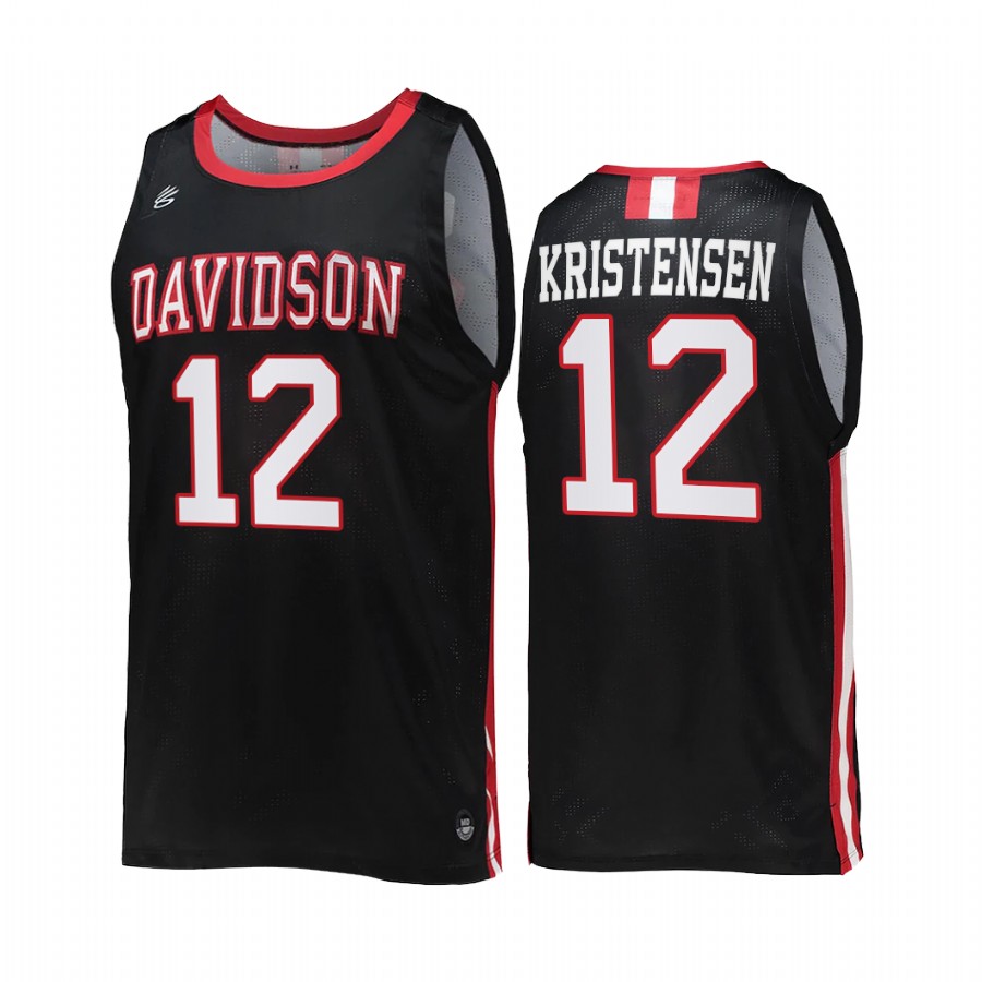 Davidson Wildcats David Kristensen Jersey 2022 College Black Uniform