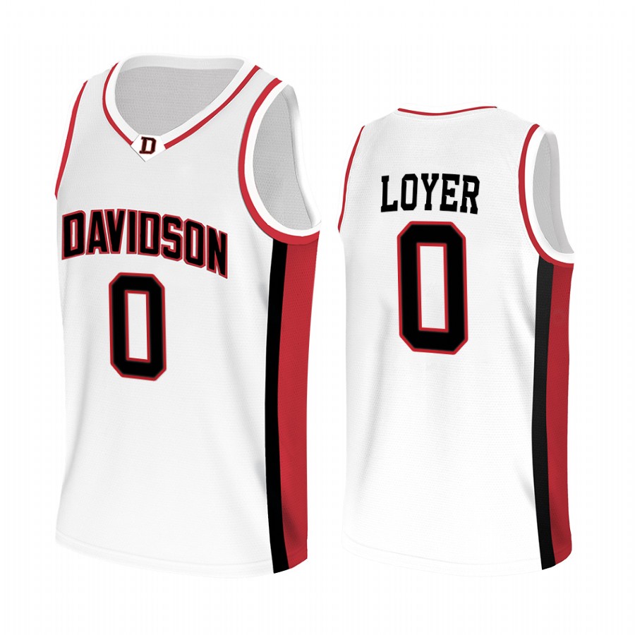 Davidson Wildcats Foster Loyer Jersey 2022 College White Uniform