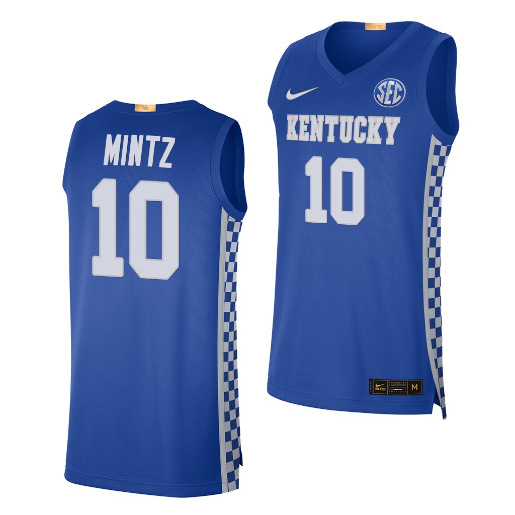 Davion Mintz #10 Kentucky Wildcats 2021-22 College Royal Jersey