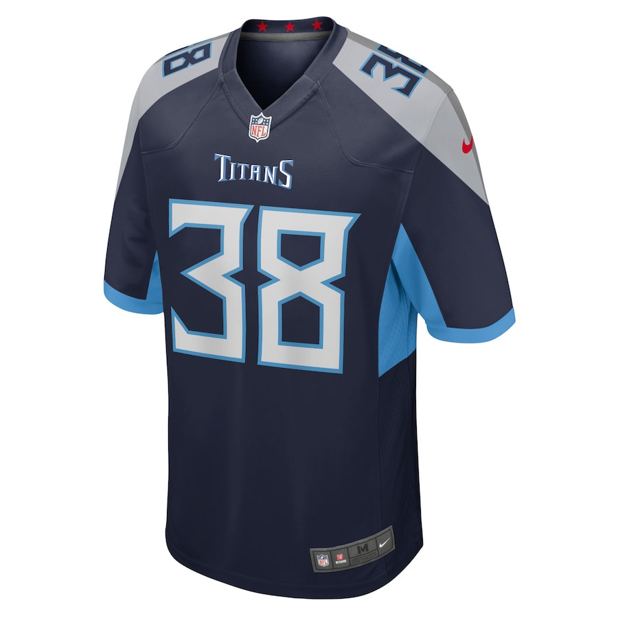 Davontae Harris 38 Tennessee Titans Home Game Player Stitched Jersey – Navy