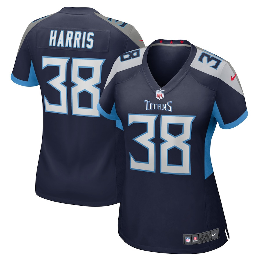 Davontae Harris Tennessee Titans Women’s Home Game Player Stitched Jersey – Navy