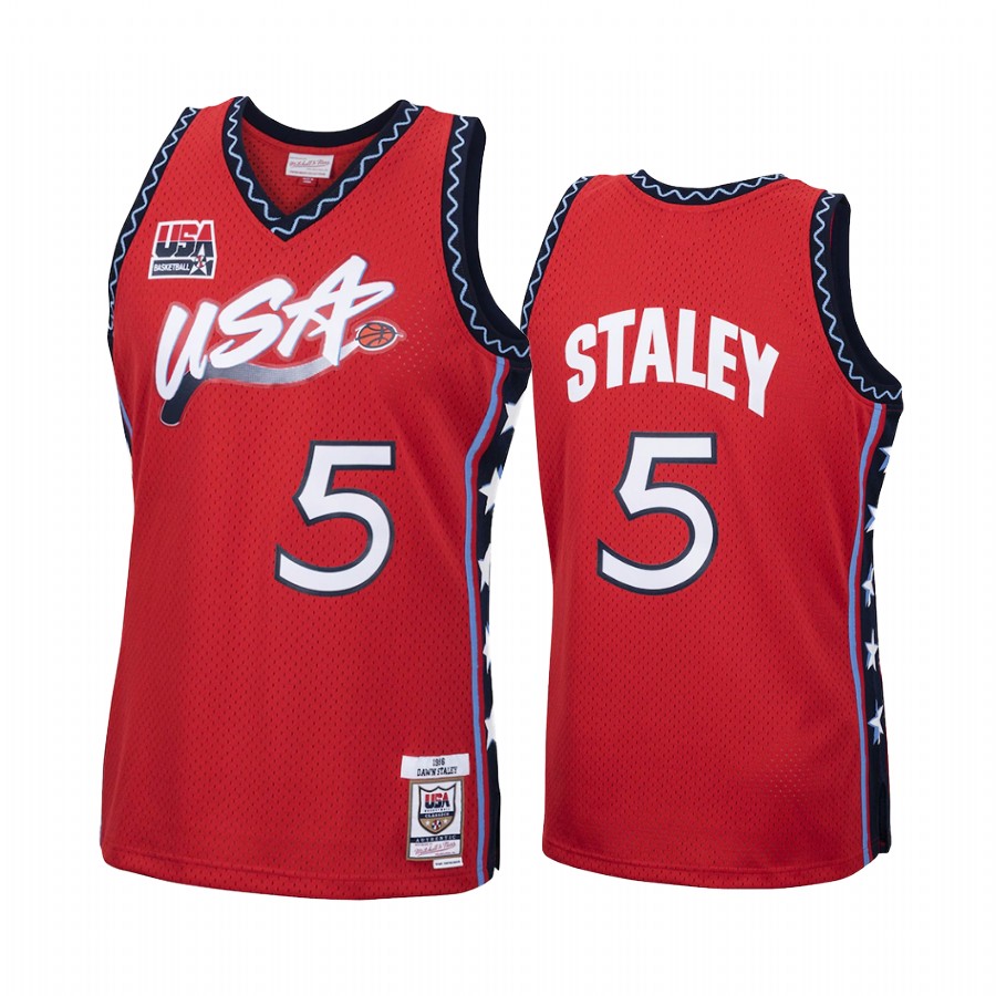 Dawn Staley USA #5 Red 1996 Dream Team Hardwood Classics Jersey