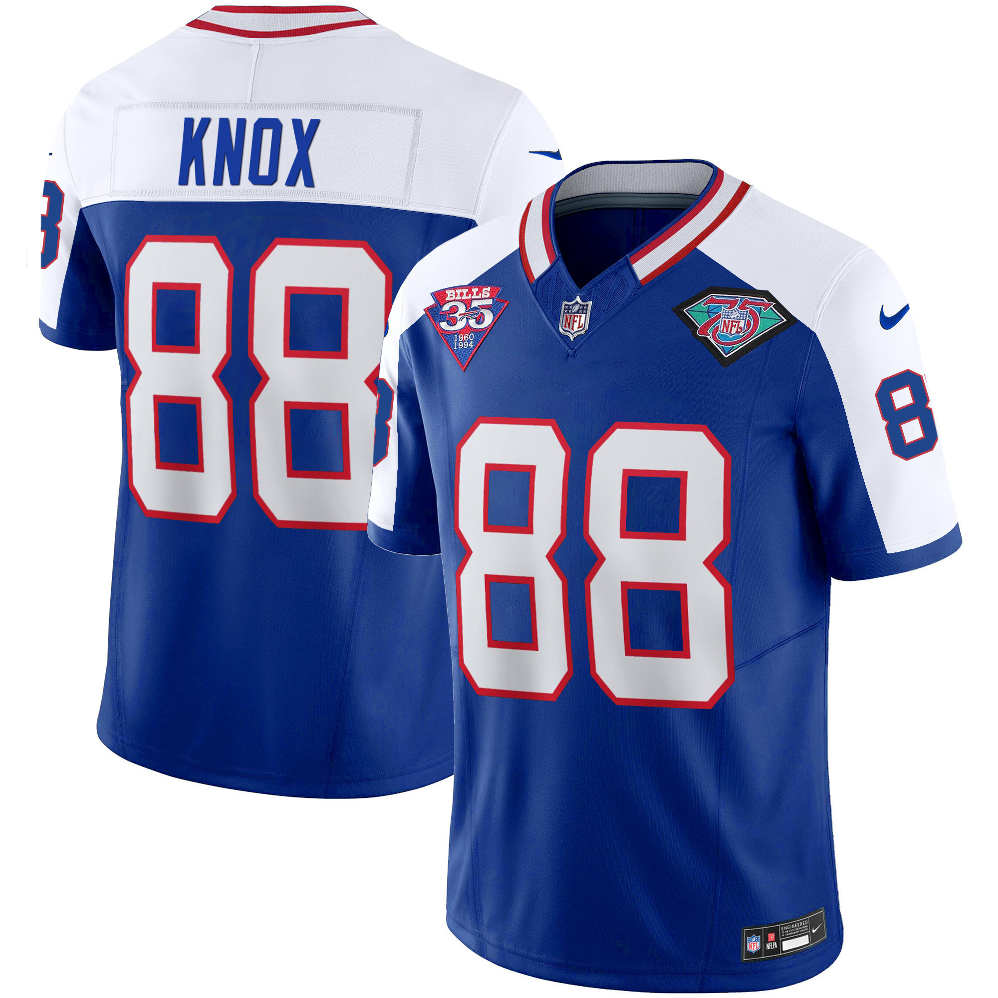 Dawson Knox Men's Buffalo Bills 1994 Throwback Vapor Alternate Jersey - All Stitched 