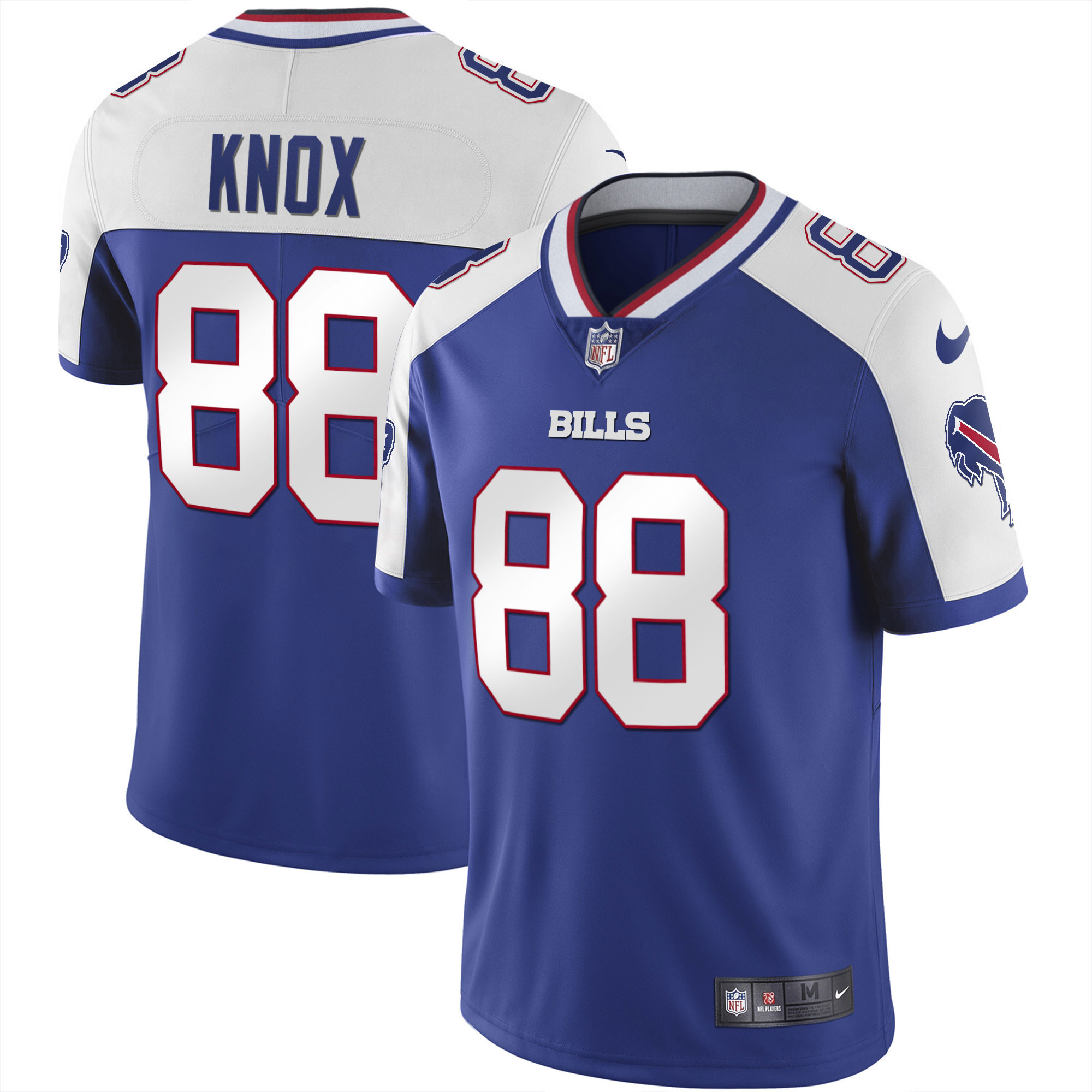 Dawson Knox Men's Buffalo Bills Alternate Vapor Black Gold & Black Inverted Limited Royal White Jersey - All Stitched 