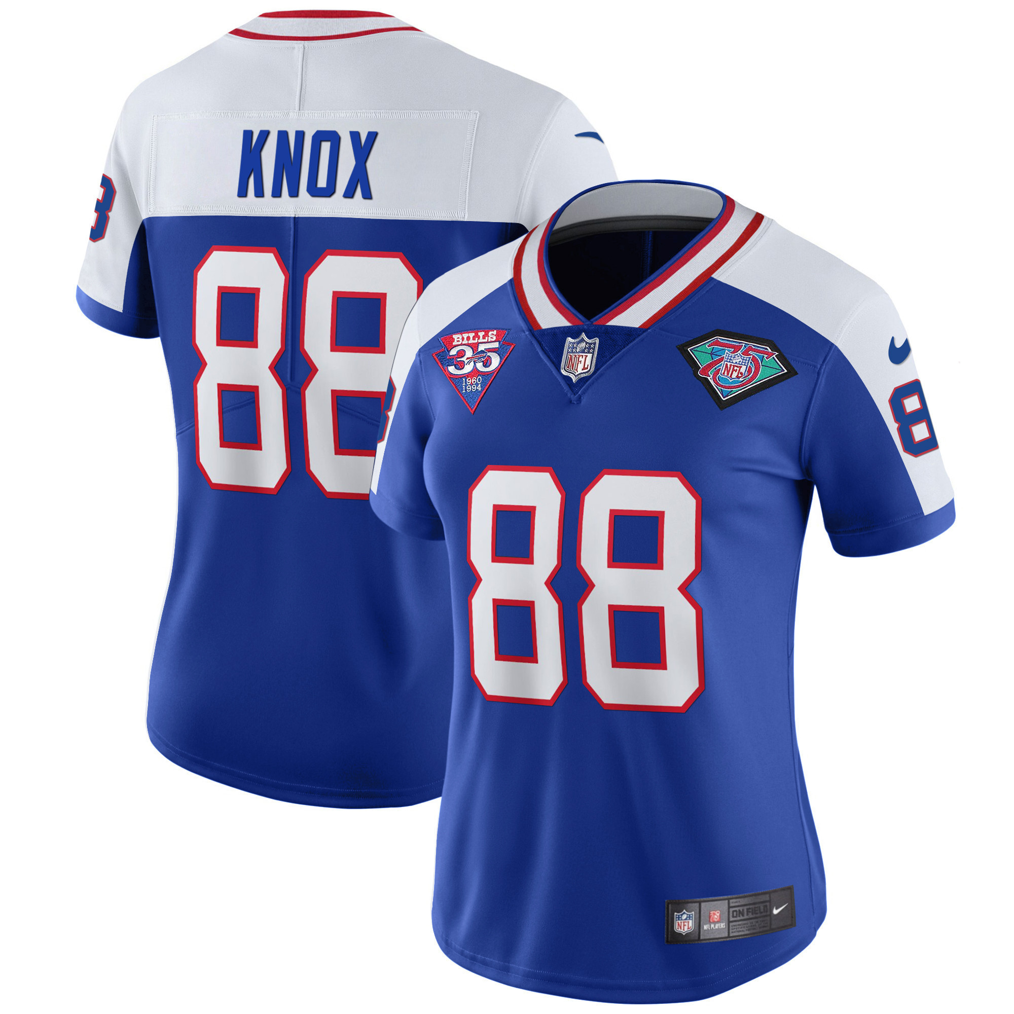 Dawson Knox Women's Buffalo Bills 1994 Throwback Vapor Alternate Jersey - All Stitched 