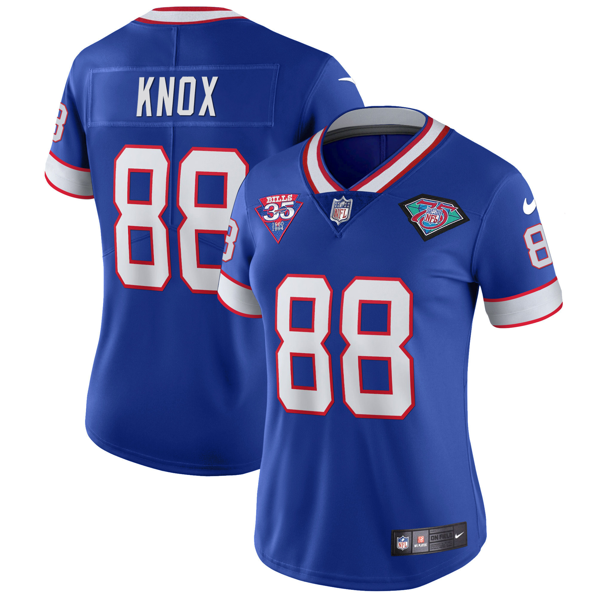 Dawson Knox Women's Buffalo Bills 1994 Throwback Vapor Royal Jersey - All Stitched 
