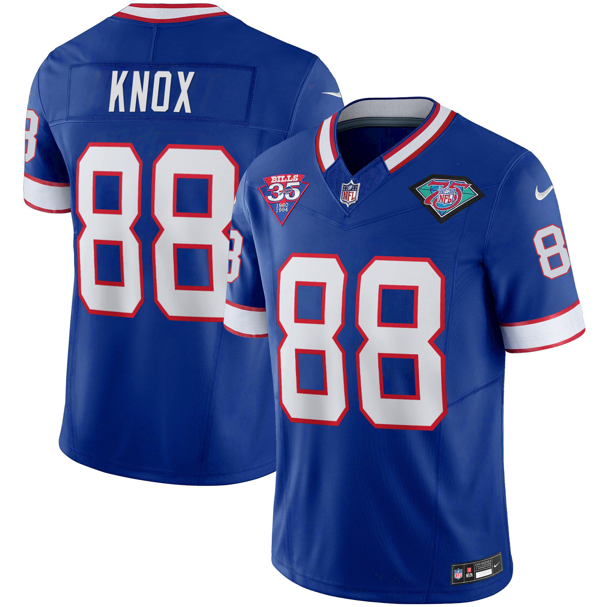 Dawson Knox Youth's Buffalo Bills 1994 Throwback Vapor Royal Jersey - All Stitched 