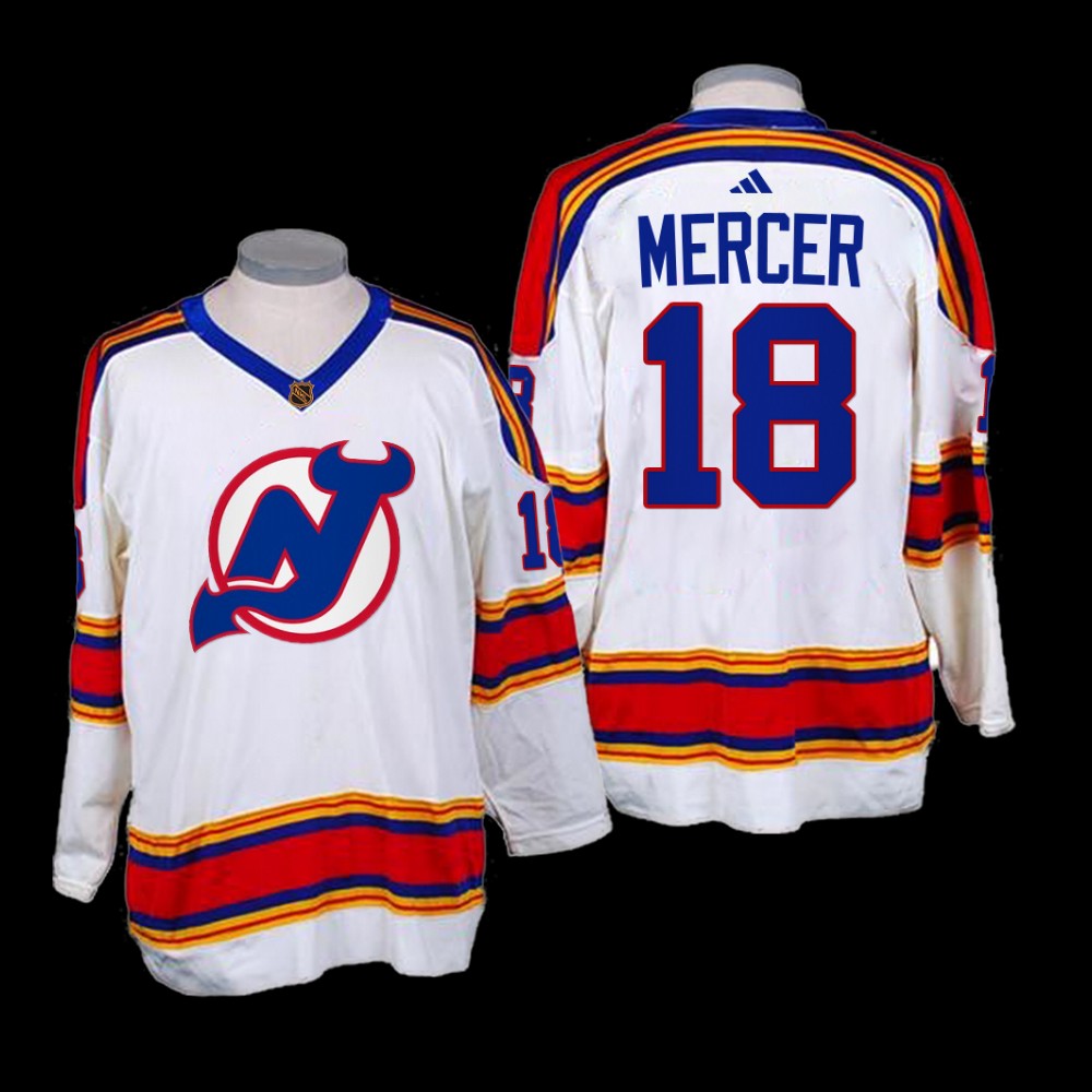 Dawson Mercer New Jersey Devils Reverse Retro 2.0 White Jersey 2022-23