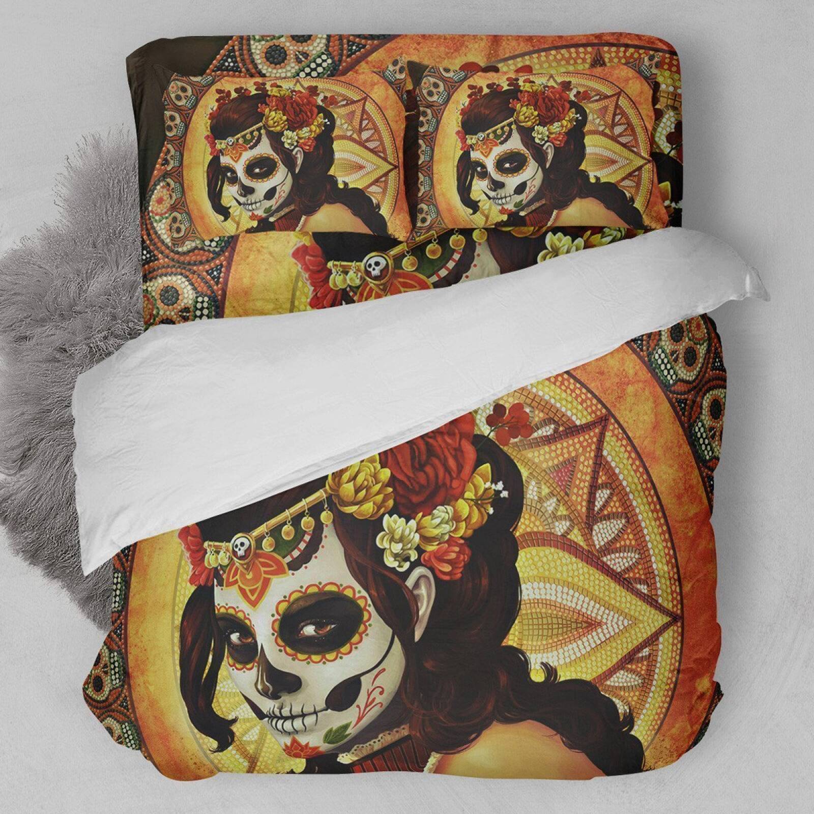 Day Of The Dead Duvet Cover Bedding Set