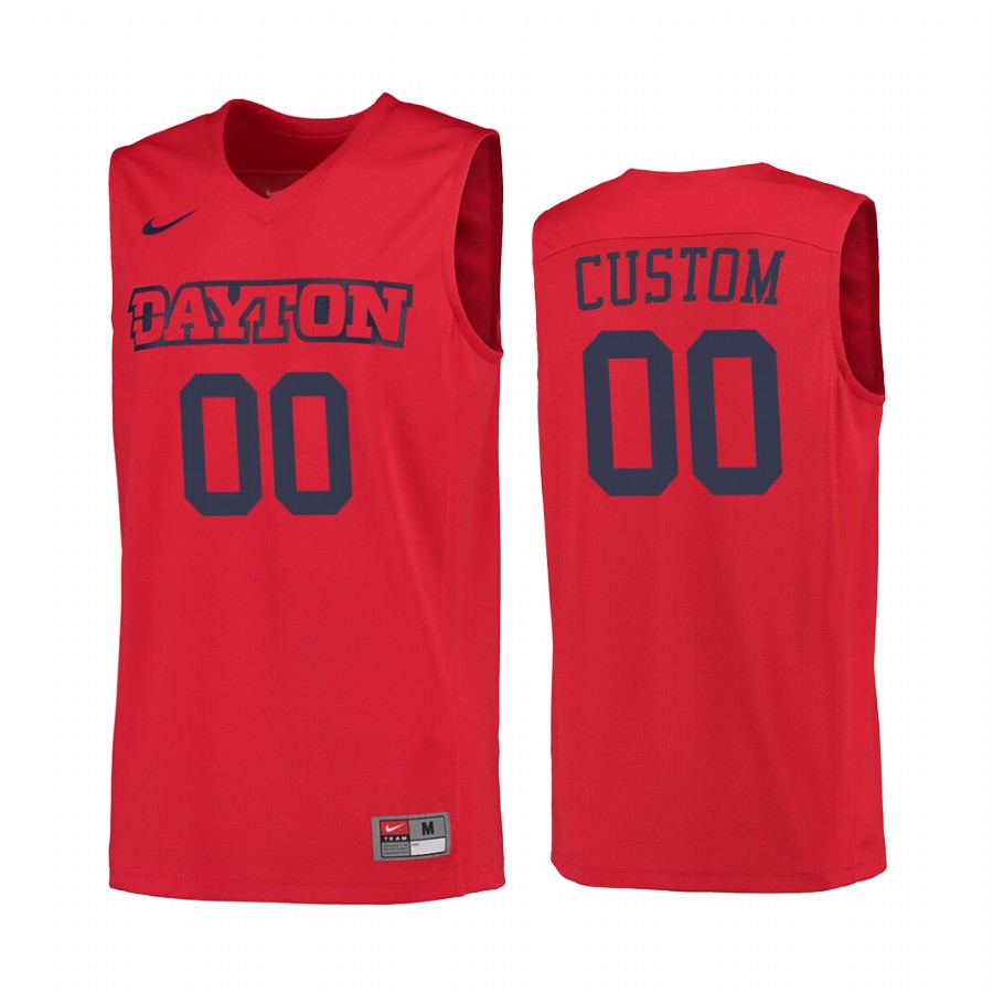 Dayton Flyers Custom Red College Jersey Dayton Flyers