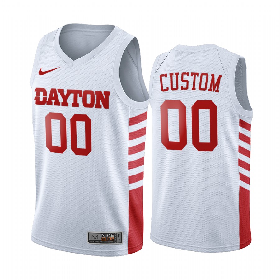 Dayton Flyers Custom White College Jersey
