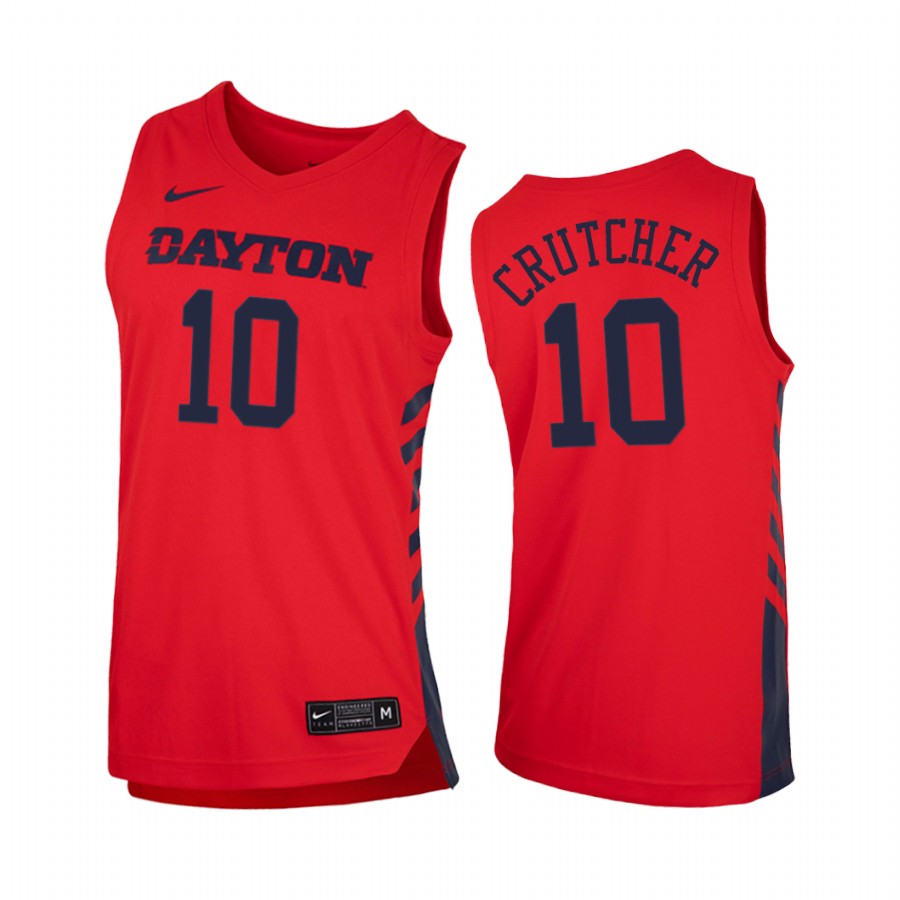 Dayton Flyers Jalen Crutcher Red 2020-21 College Jersey