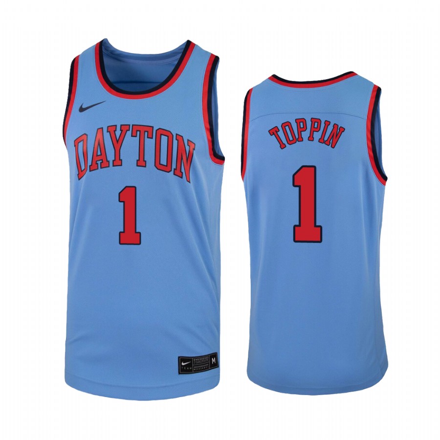 Dayton Flyers Obi Toppin College Light Blue Jersey