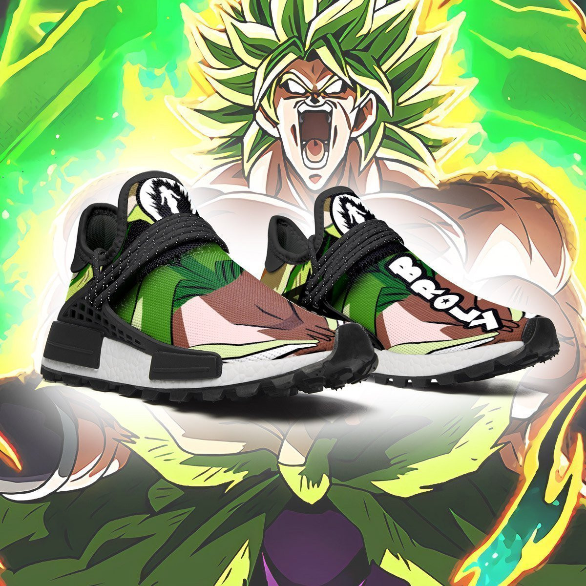 DB Super Broly Shoes Sporty Dragon Ball Anime Sneakers, NMD Shoes