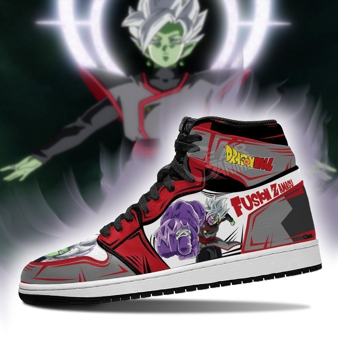 DBS Fusion Zamasu JD1s Sneakers Anime Dragon Ball Shoes, Air Jordan Hightop