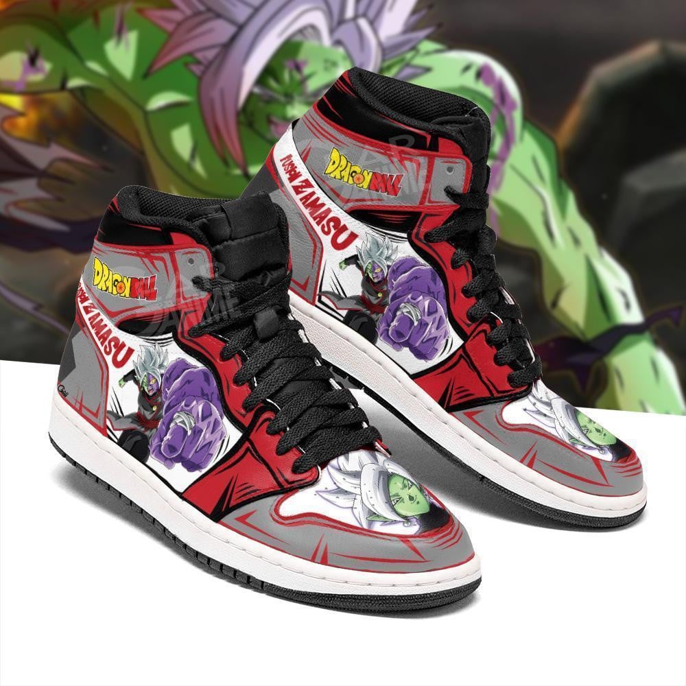DBS Fusion Zamasu JD1s Sneakers Anime Dragon Ball Shoes, Air Jordan Hightop