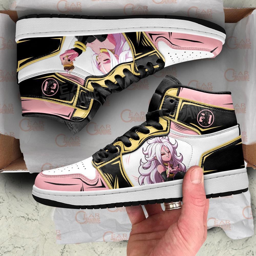 DBZ Android 21 JD1s Sneakers Dragon Ball Anime Shoes, Air Jordan Hightop