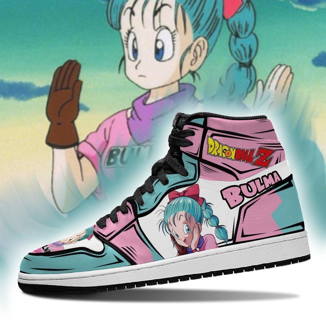 DBZ Bulma JD1s Sneakers Anime Dragon Ball Shoes, Air Jordan Hightop