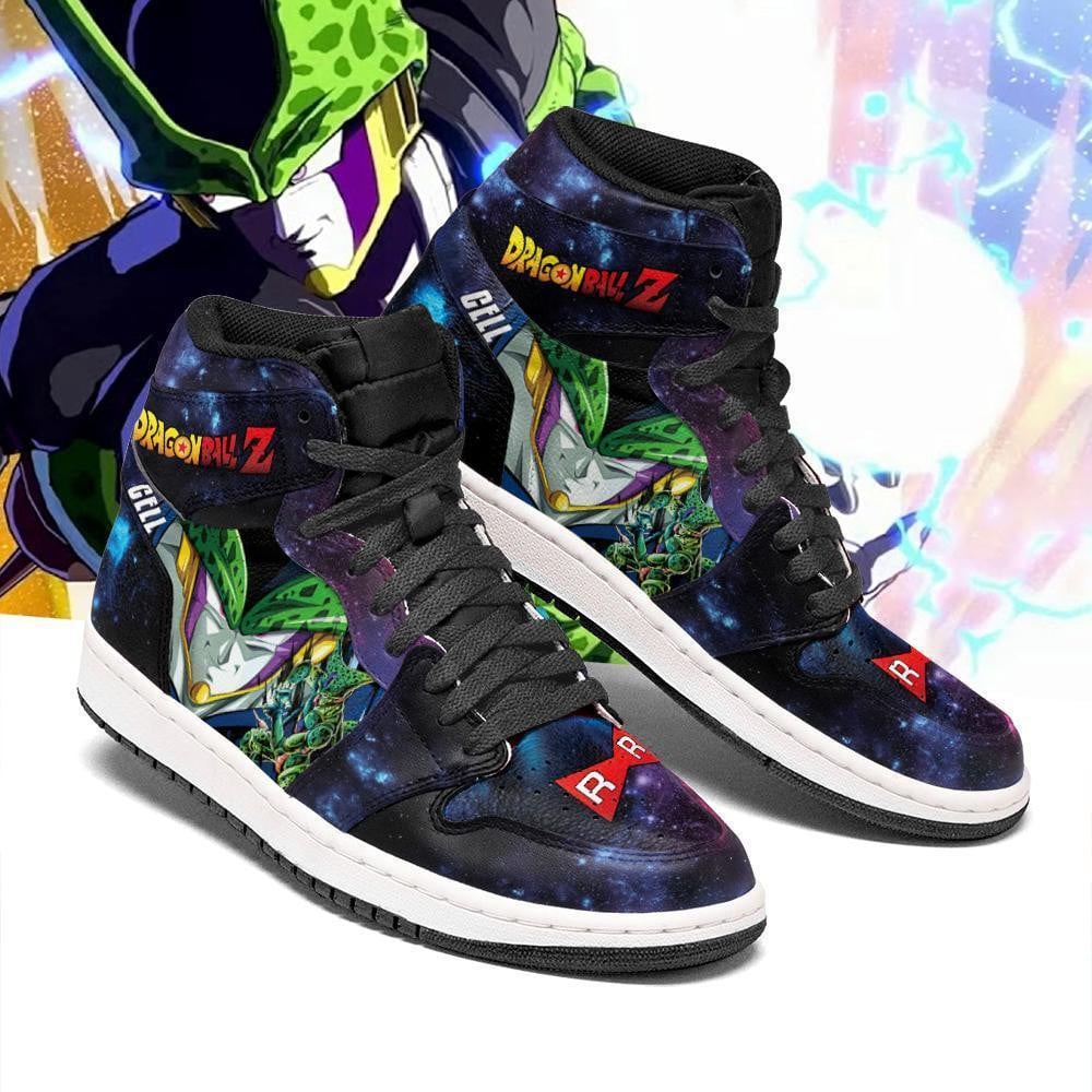 DBZ Cell JD1s Sneakers Galaxy Dragon Ball Anime Shoes, Air Jordan Hightop