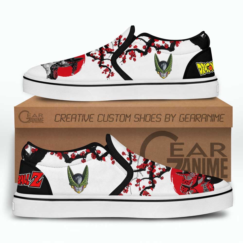 DBZ Cell Slip-On Shoes Canvas Custom Anime Dragon Ball Shoes
