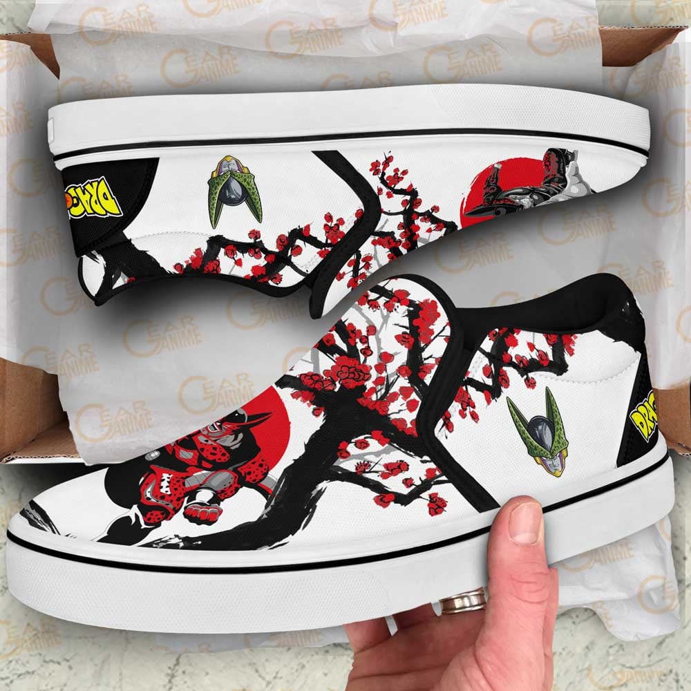 DBZ Cell Slip-On Shoes Canvas Custom Anime Dragon Ball Shoes