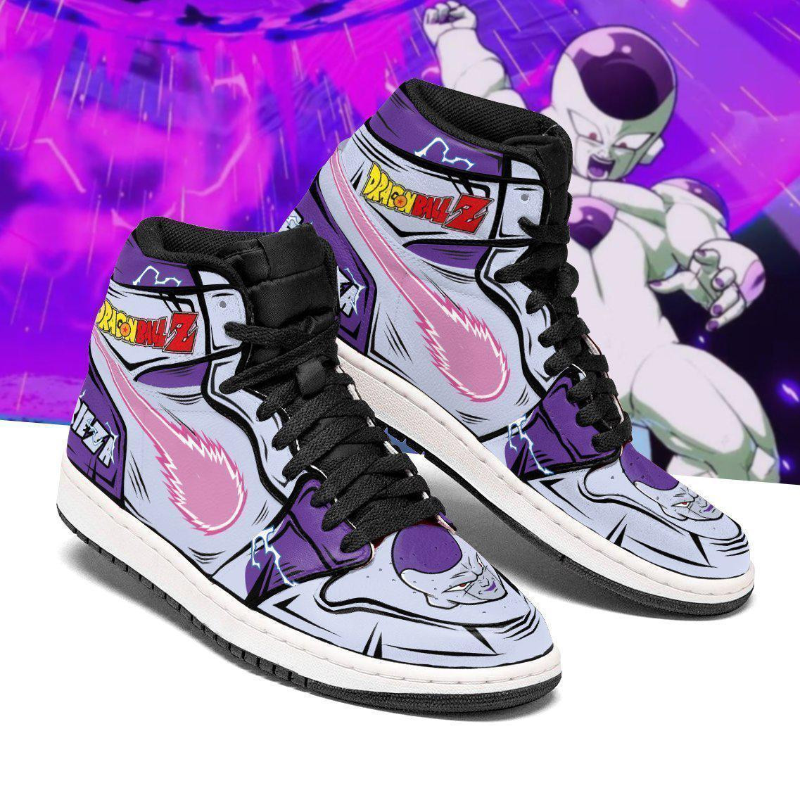 DBZ Frieza J1s Sneakers Anime Dragon Ball Shoes, Air Jordan Hightop
