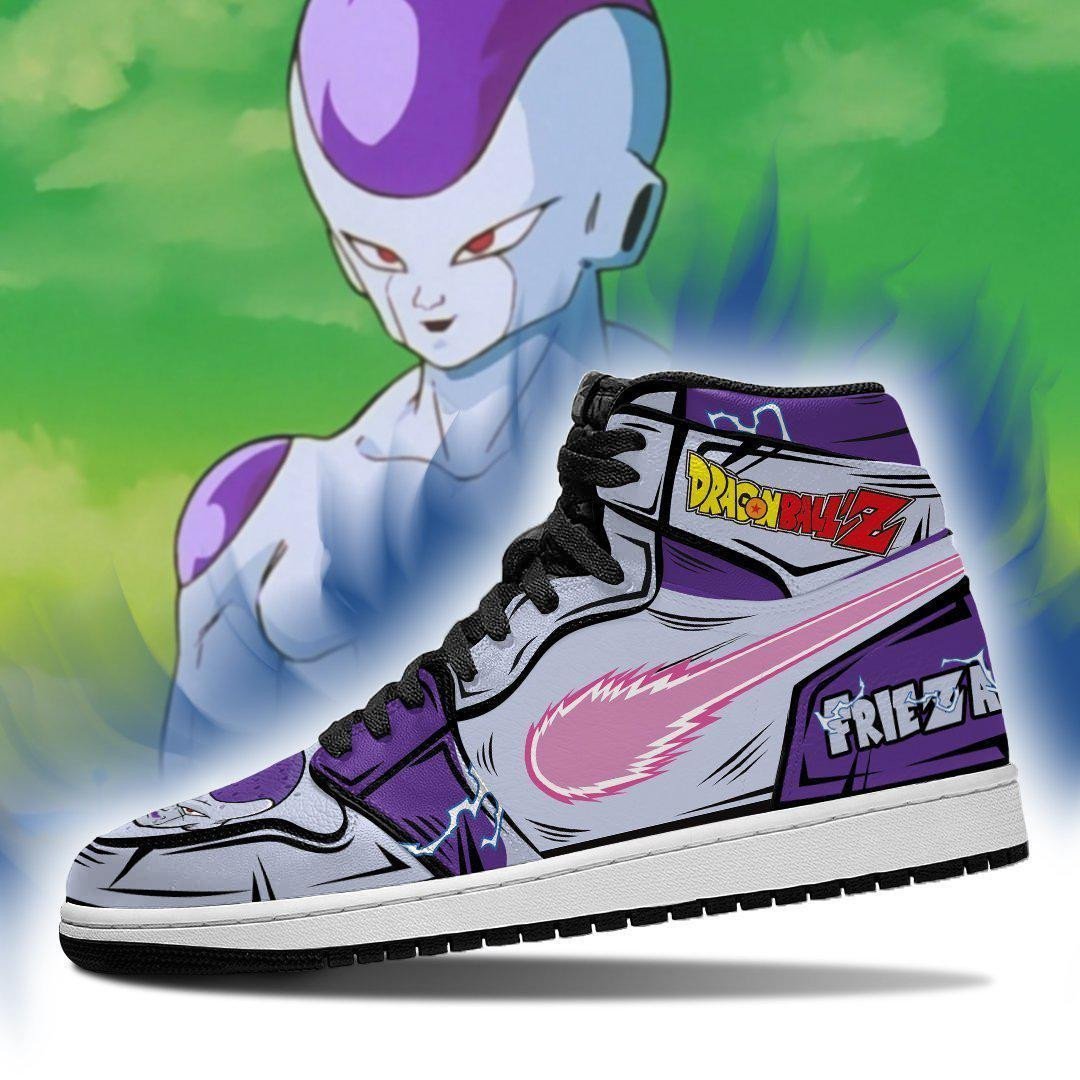 DBZ Frieza J1s Sneakers Anime Dragon Ball Shoes, Air Jordan Hightop