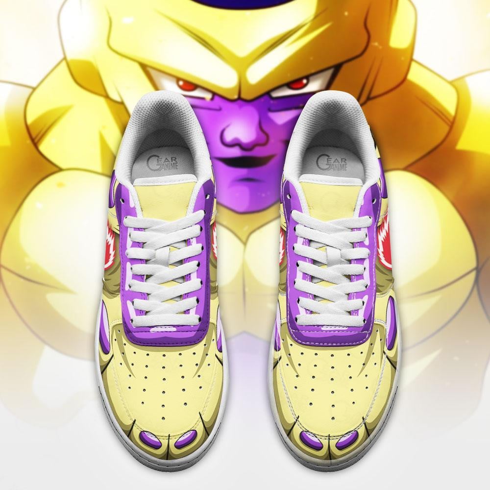 DBZ Gold Frieza Air Sneakers Power Custom Anime Dragon Ball Shoes