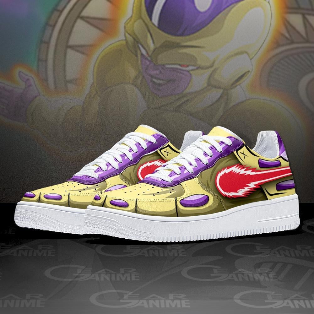 DBZ Gold Frieza Air Sneakers Power Custom Anime Dragon Ball Shoes