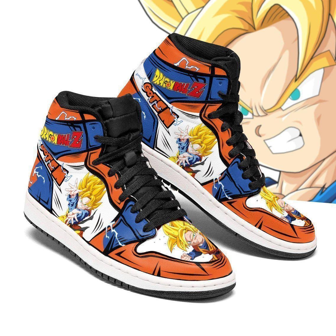 DBZ Goten JD1s Sneakers Anime Dragon Ball Shoes, Air Jordan Hightop