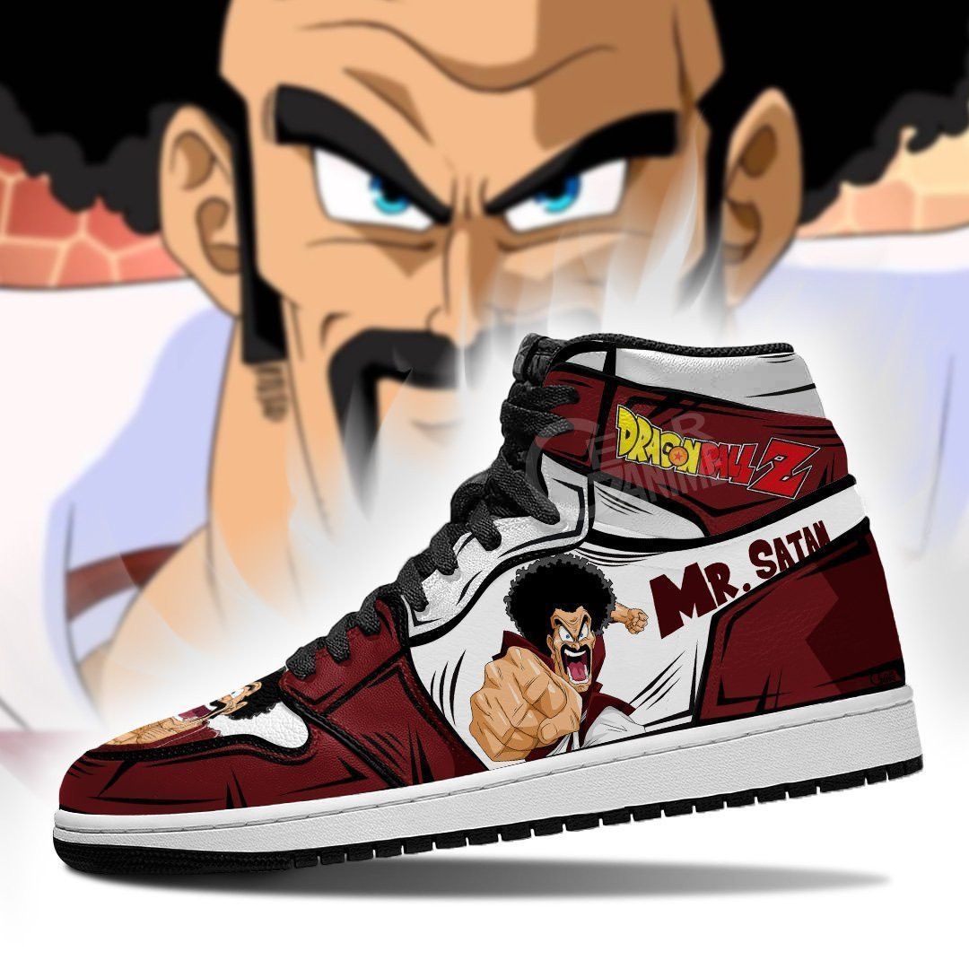 DBZ Mr. Satan JD1s Sneakers Anime Dragon Ball Shoes, Air Jordan Hightop