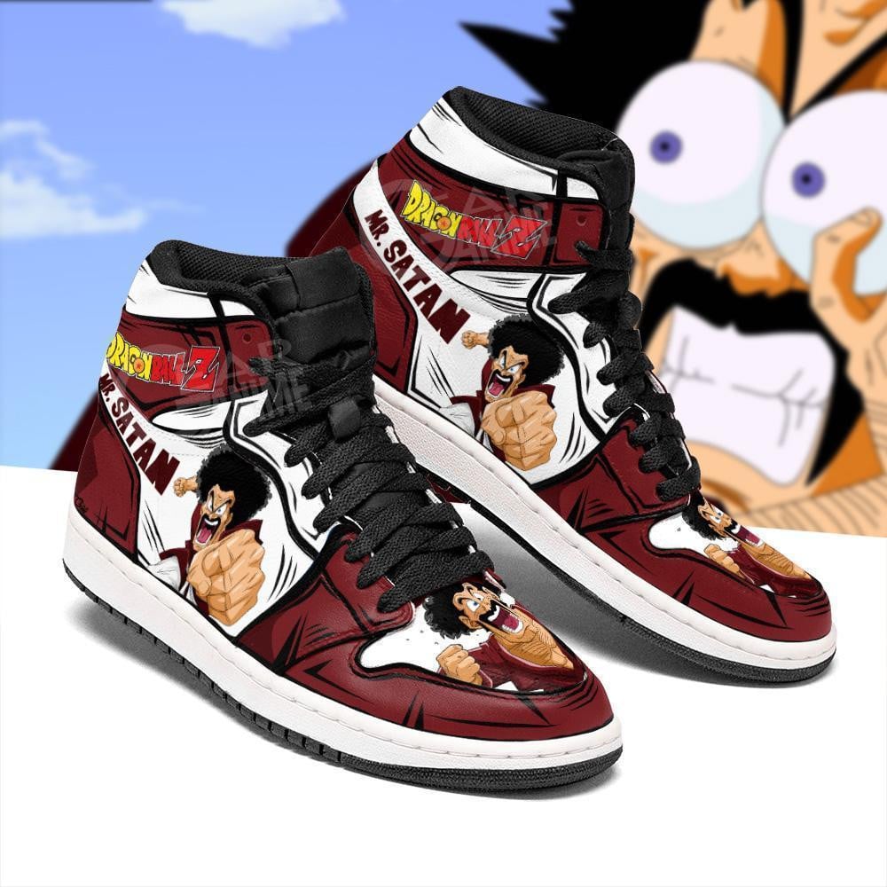 DBZ Mr. Satan JD1s Sneakers Anime Dragon Ball Shoes, Air Jordan Hightop