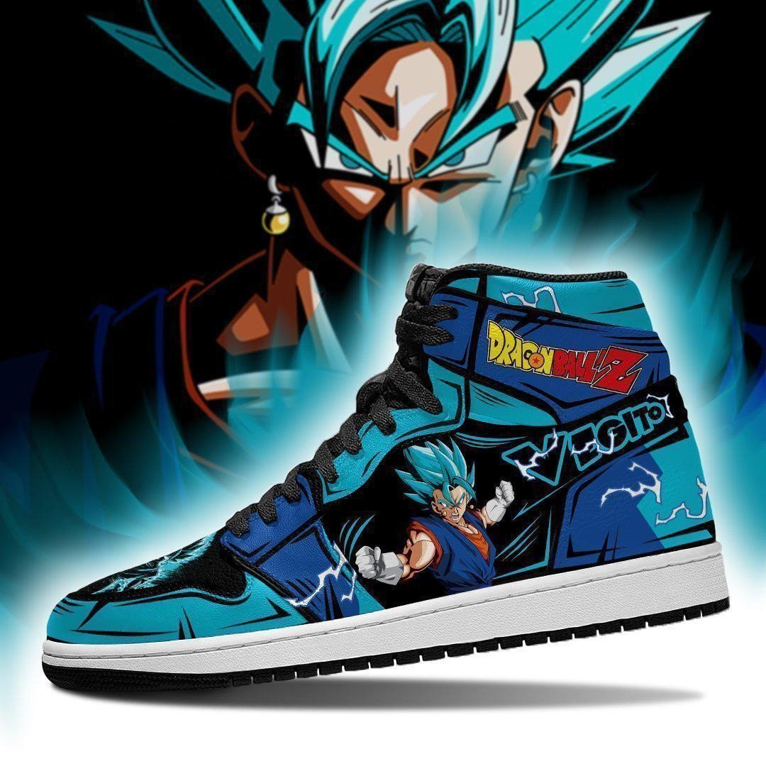 DBZ Vegito Saiyan Blue Anime JD1s Sneakers For Fans, Air Jordan Hightop