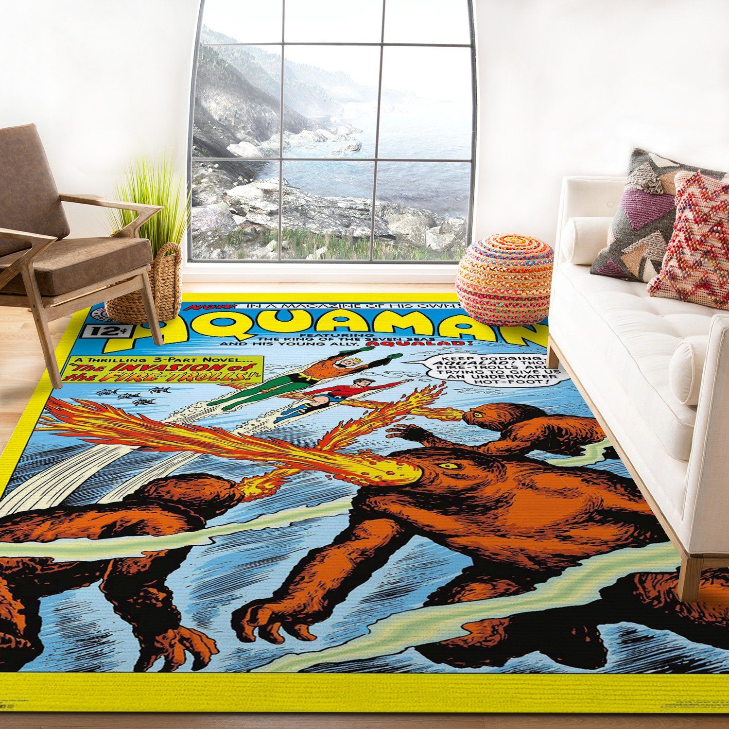 Dc Comics Aquaman Rectangle Rug – Custom Size And Printing