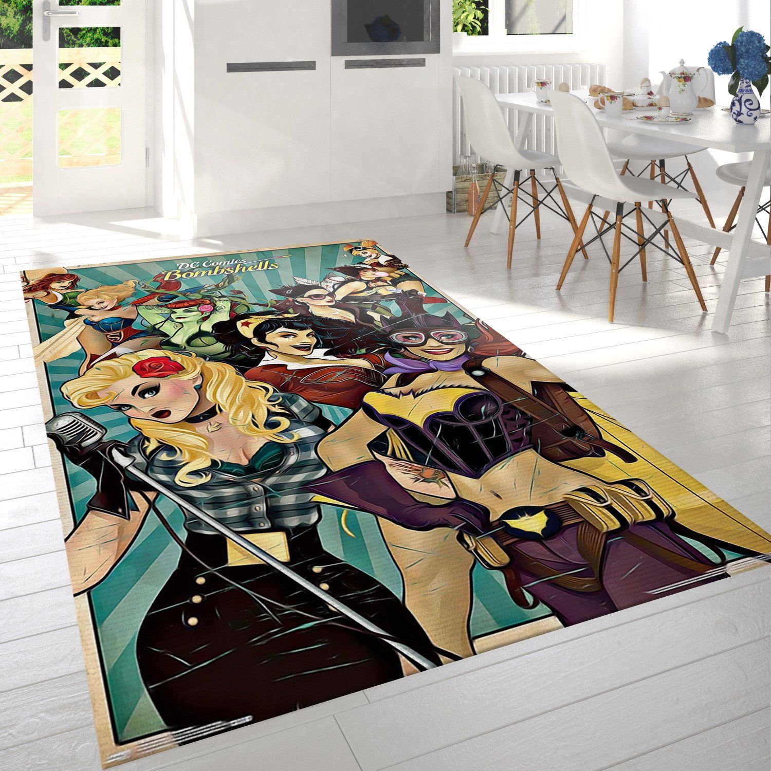 Dc Comics Bombshells Rectangle Rug – Custom Size And Printing