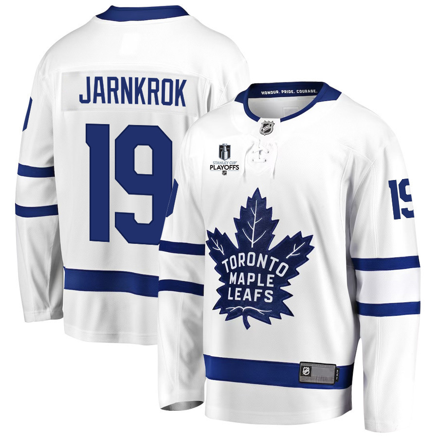 DCalle Jarnkrok 19 Toronto Maple Leafs Stanley Cup 2023 Playoffs Patch Away Breakaway Men Stitched Jersey – White