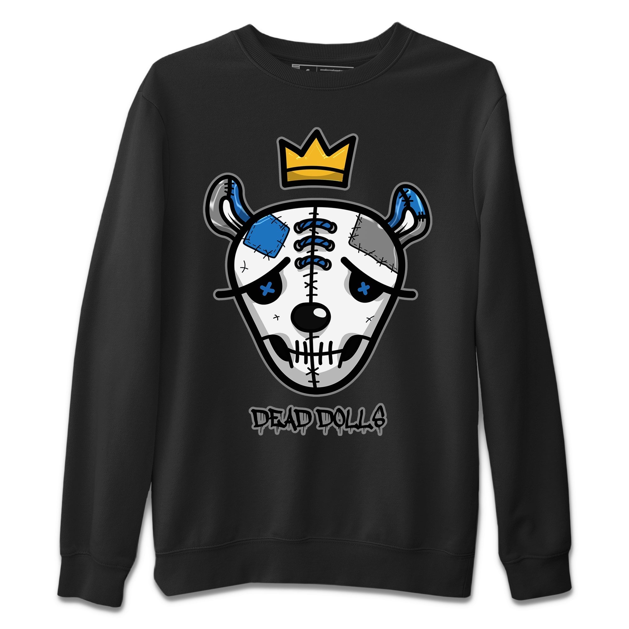 Dead Dolls Face Unisex Sweater – Air Jordan 1 True Blue, Sneakers Matching Sweater