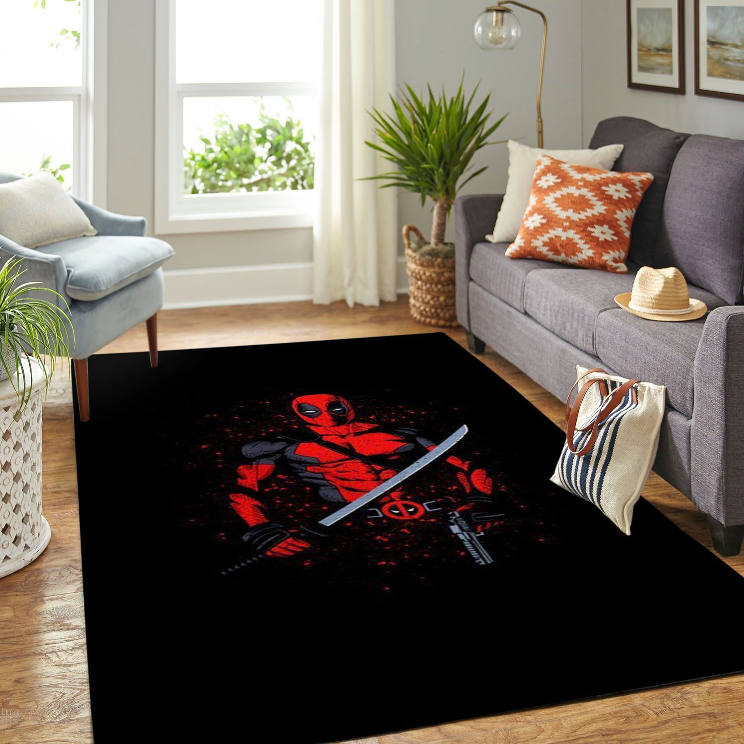 Dead Pool Man Living Room Area Rectangle Rug