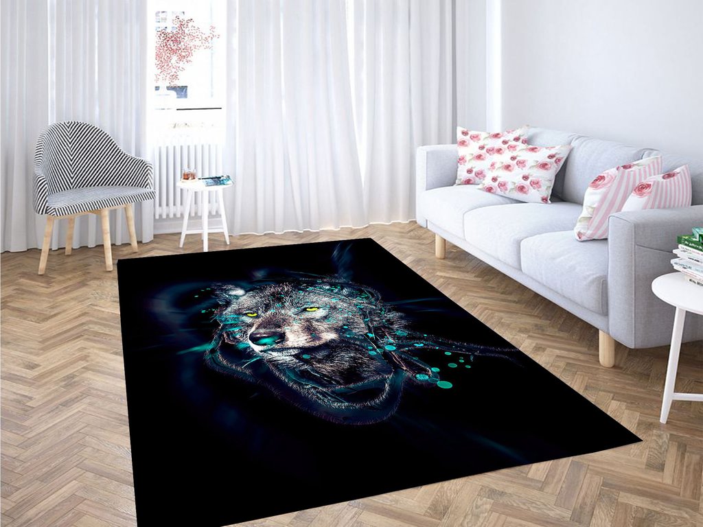 Dead Wolf Living Room Modern Carpet Rectangle Rug