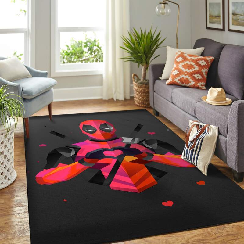 Deadpool Carpet Floor Area Rectangle Rug
