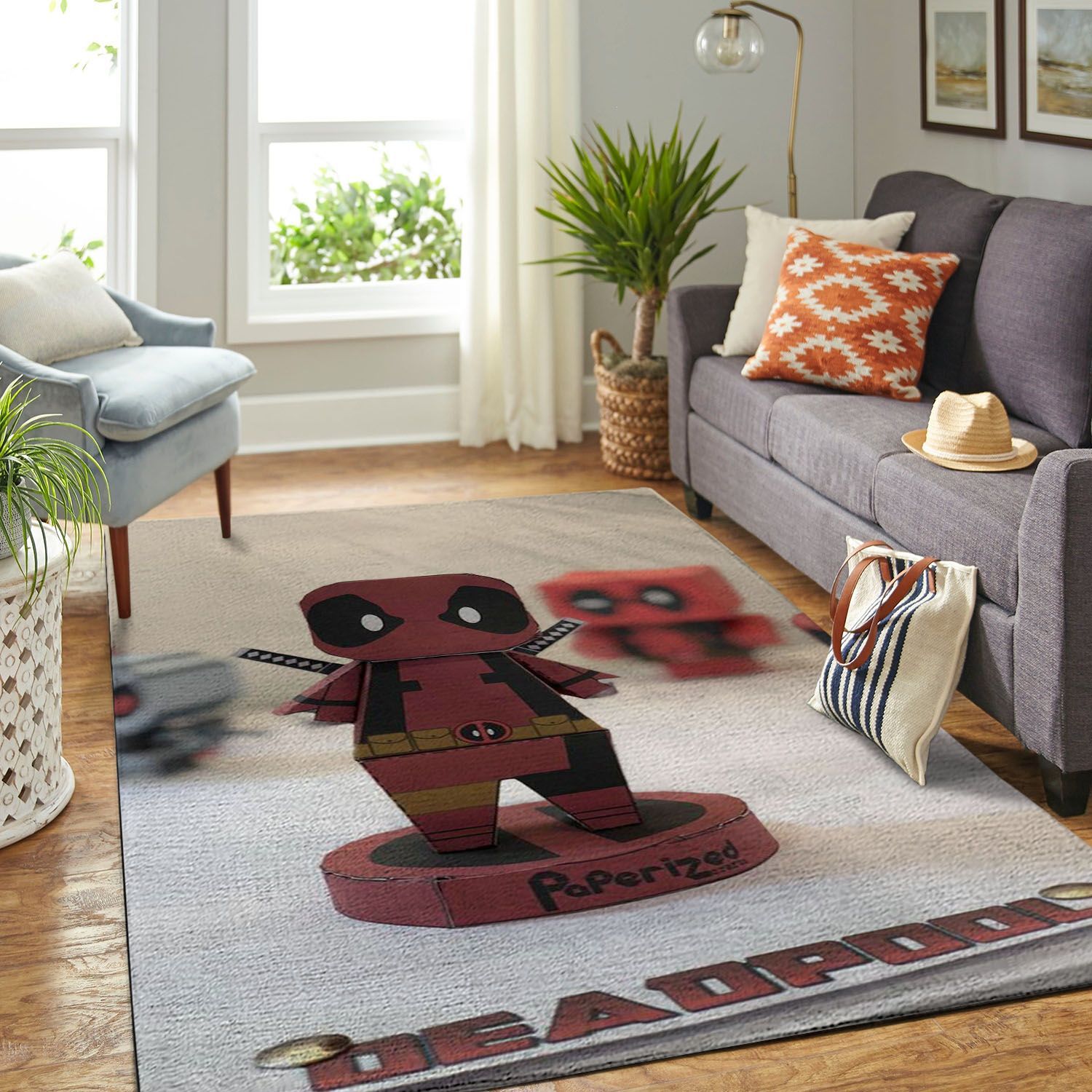 Deadpool Living Room Area Rectangle Rug