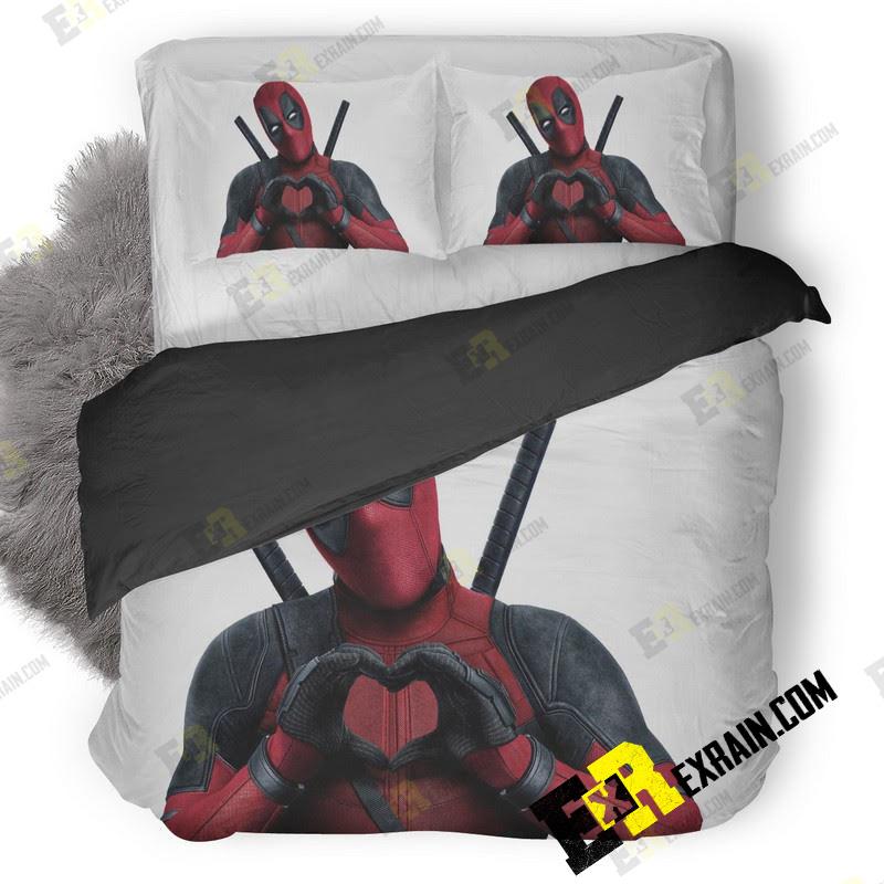 Deadpool Love 3D Customized Duvet Cover Bedding Set