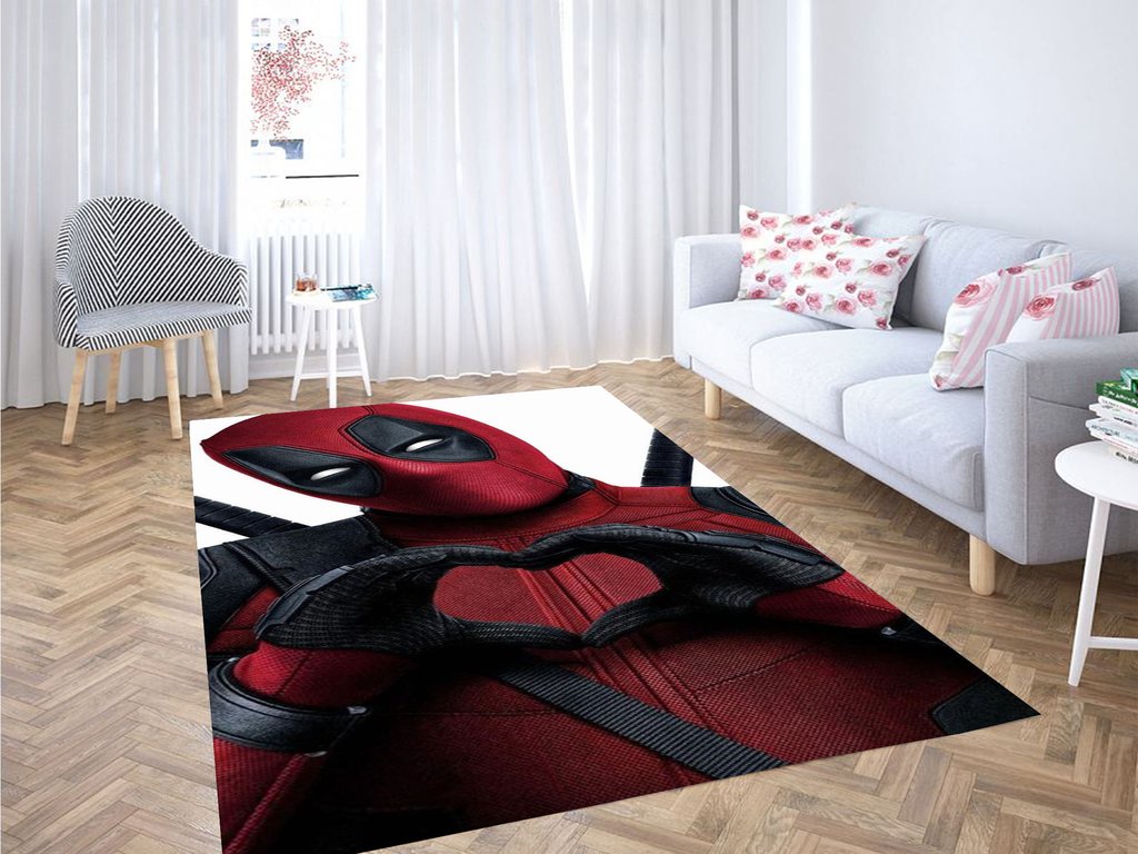 Deadpool Love Wallpaper Living Room Modern Carpet Rectangle Rug