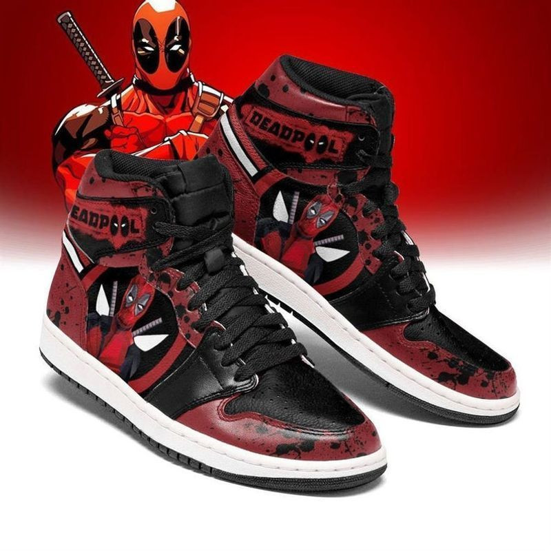 Deadpool Marvel X-men Avengers High Top Air Jordan Sneaker, Air Jordan Hightop