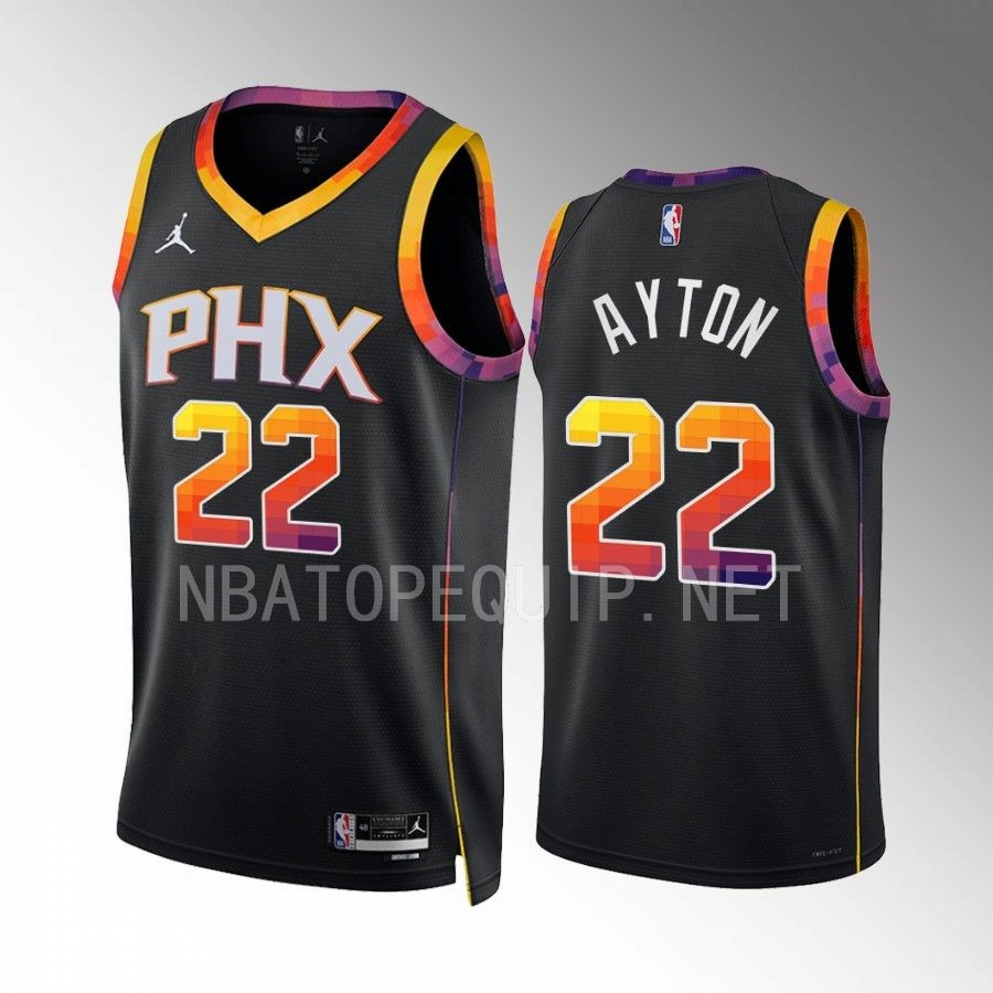 Deandre Ayton 2022-23 Phoenix Suns Black #22 Statement Edition Jersey Swingman