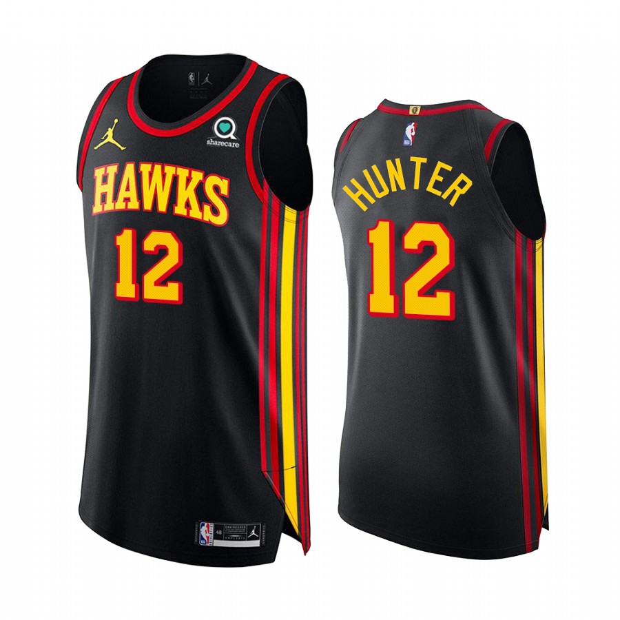 De'andre Hunter Atlanta Hawks Black Statement 2020-21 Jersey