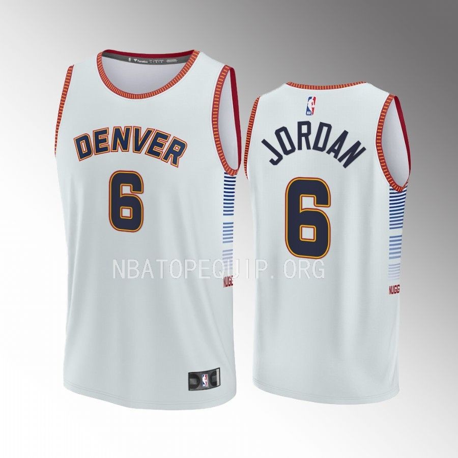 DeAndre Jordan Nuggets #6 Gray Jersey Fast Break Fastbreak 2022-23 City Edition