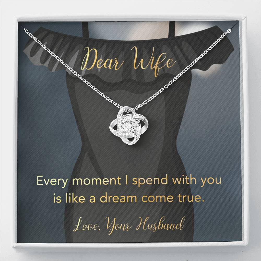 Dear Wife Every Moment Love Knot Necklace