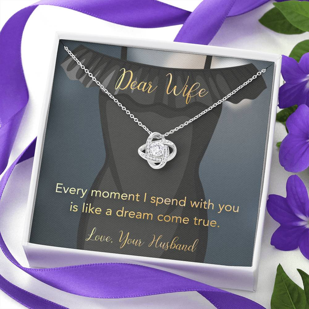 Dear Wife Every Moment Love Knot Necklace